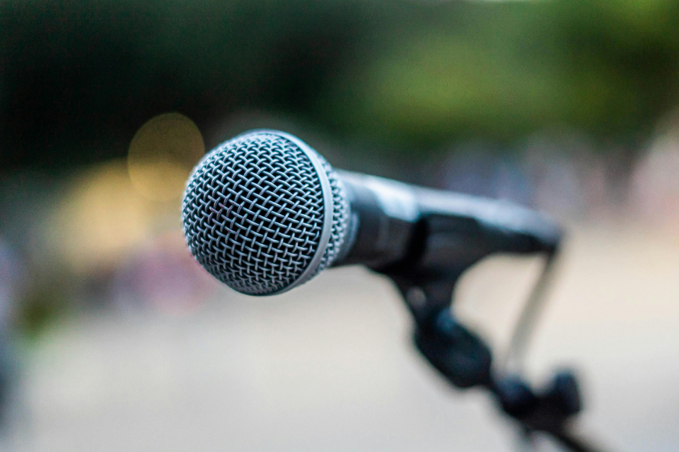 Mic on stand