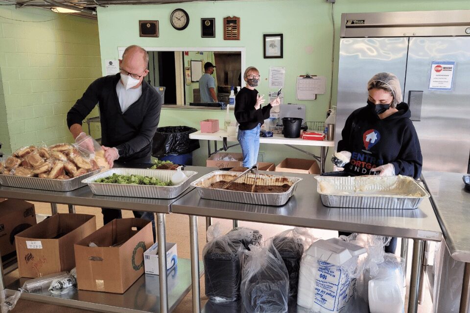 Preparing meals for the community