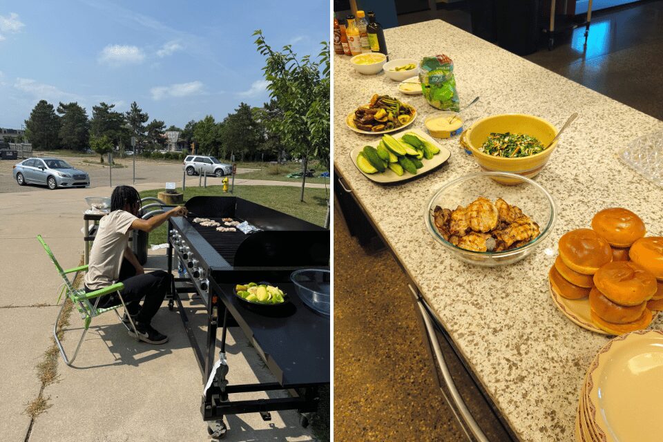 Food harvested from community garden