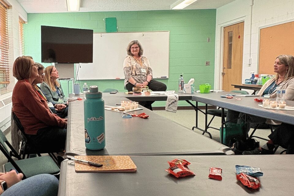 Workshop leader at church event