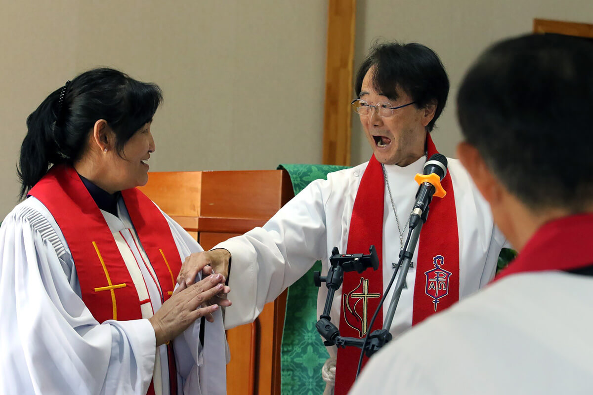 People in worship