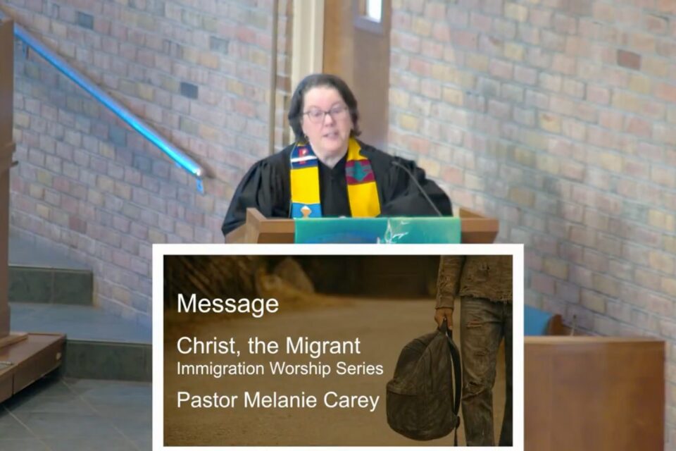 Pastor preaching online