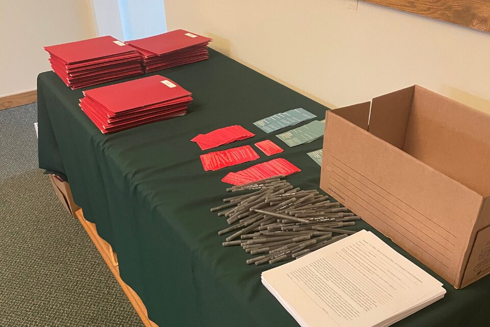 Table of supplies