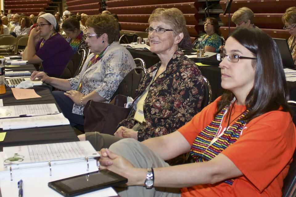 People watching a church conference