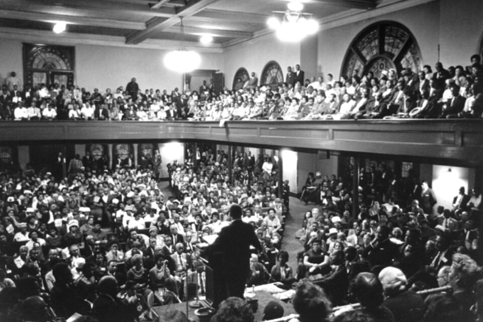 Martin Luther King Jr preaching