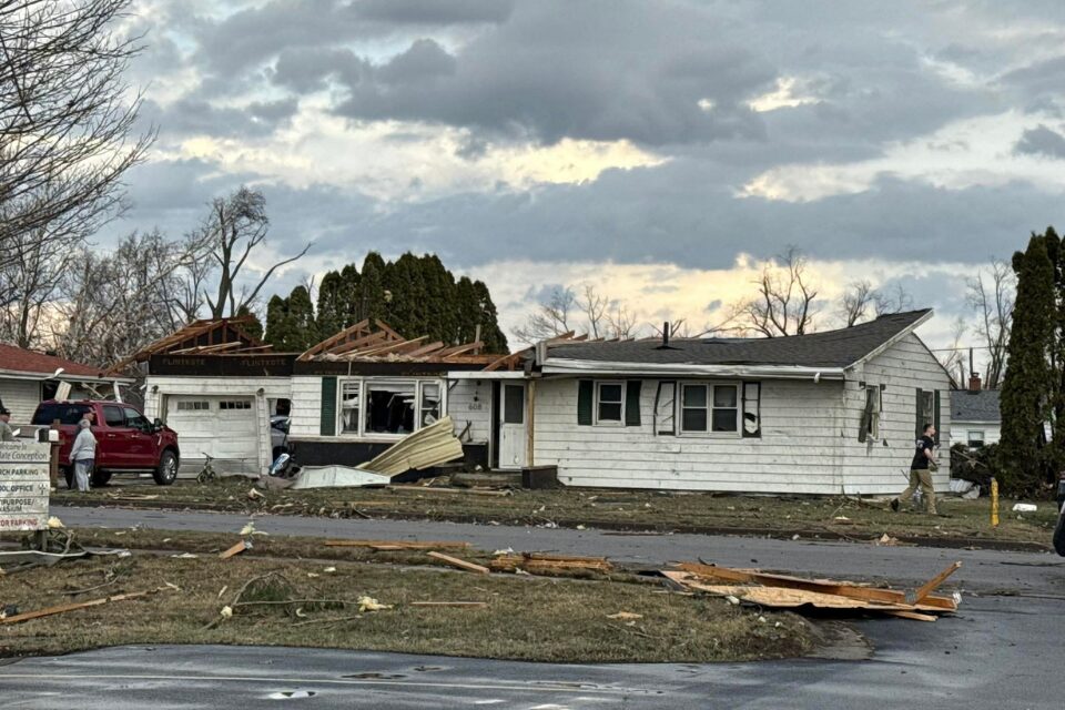 House damaged by tornado