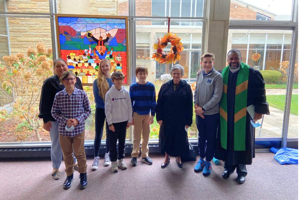 Pastor and confirmands
