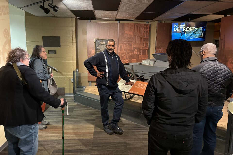 Tour guide at museum