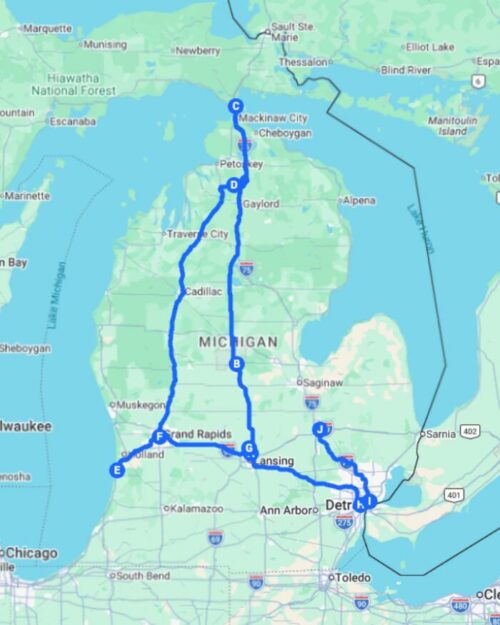 Map of Michigan