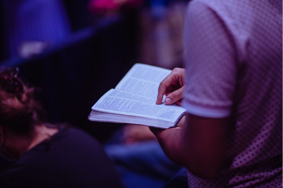 Man reading the Bible