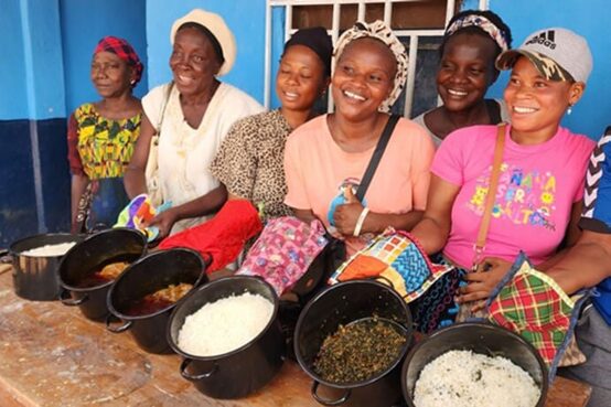 Women with food