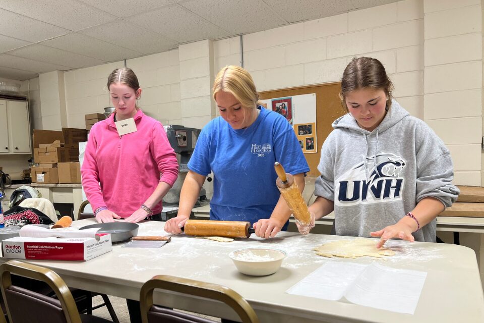 Youth making baked goods