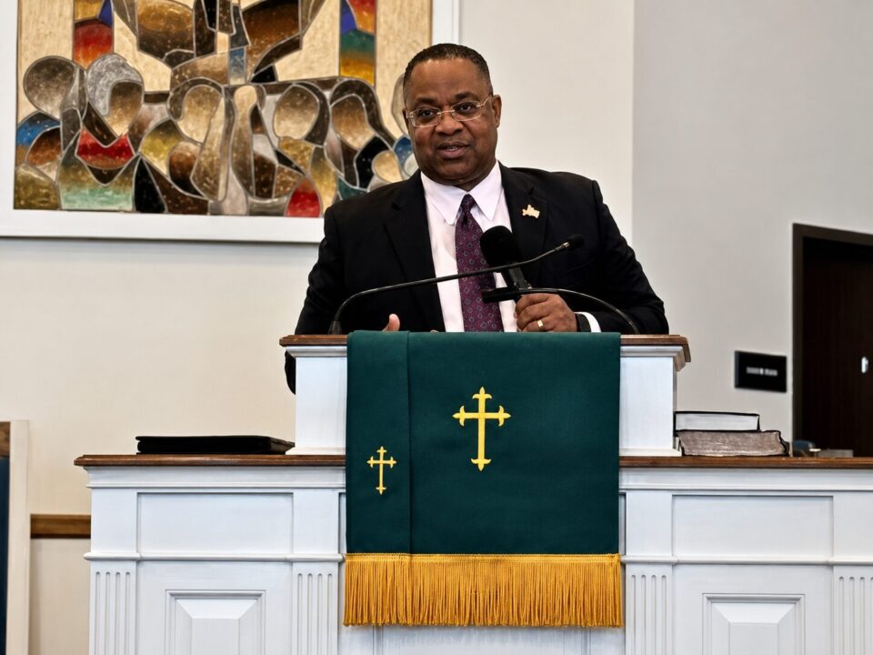 Preacher at pulpit