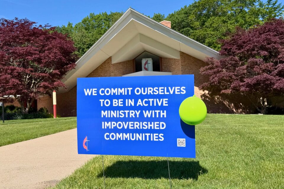 Yard sign featuring Social Principles