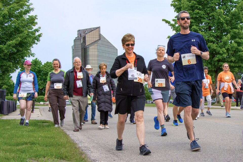 People walking for a fundraiser