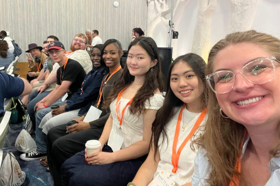 Young adults from conference