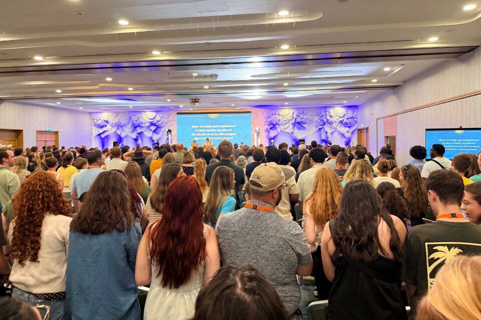 Young people worshiping