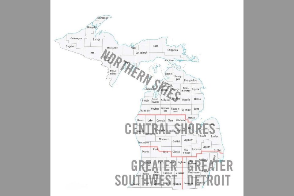 map of Michigan Conference