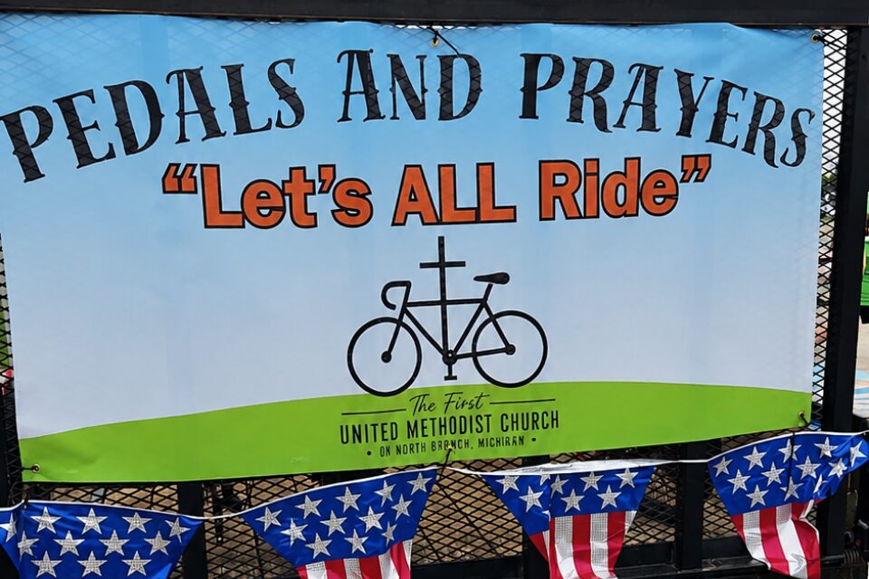 Sign on parade float