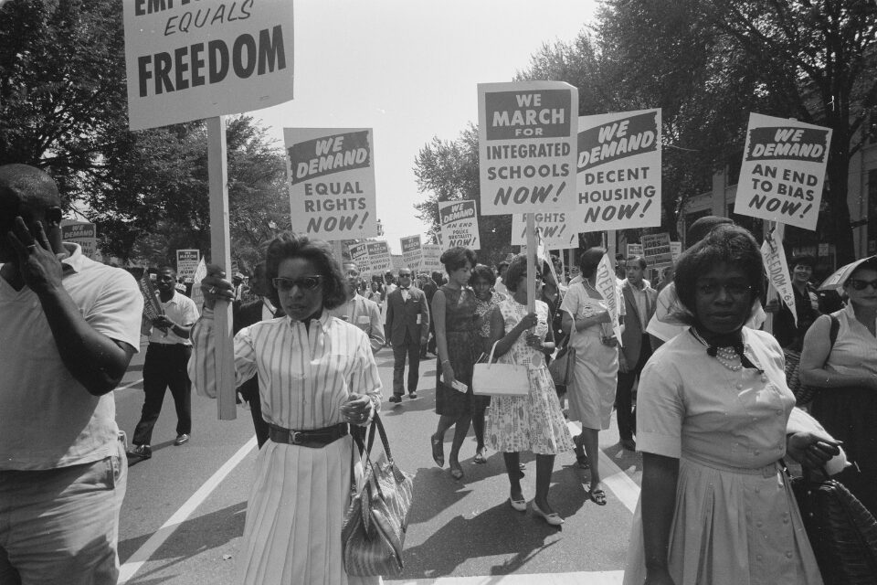 Protestors during Civil Rights March