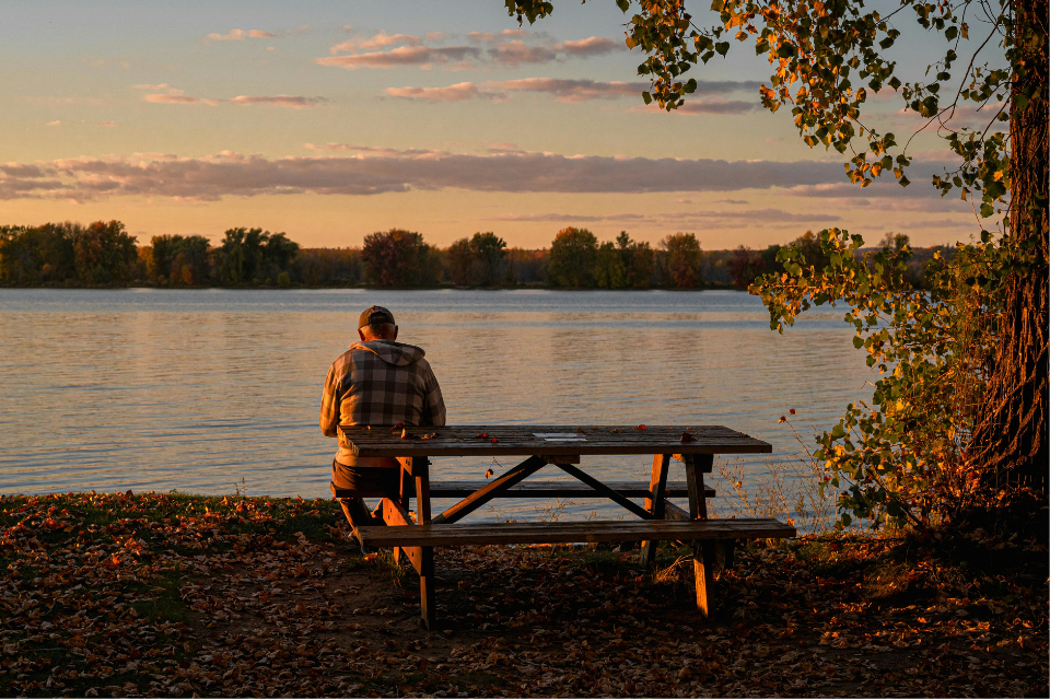 solitude by lake