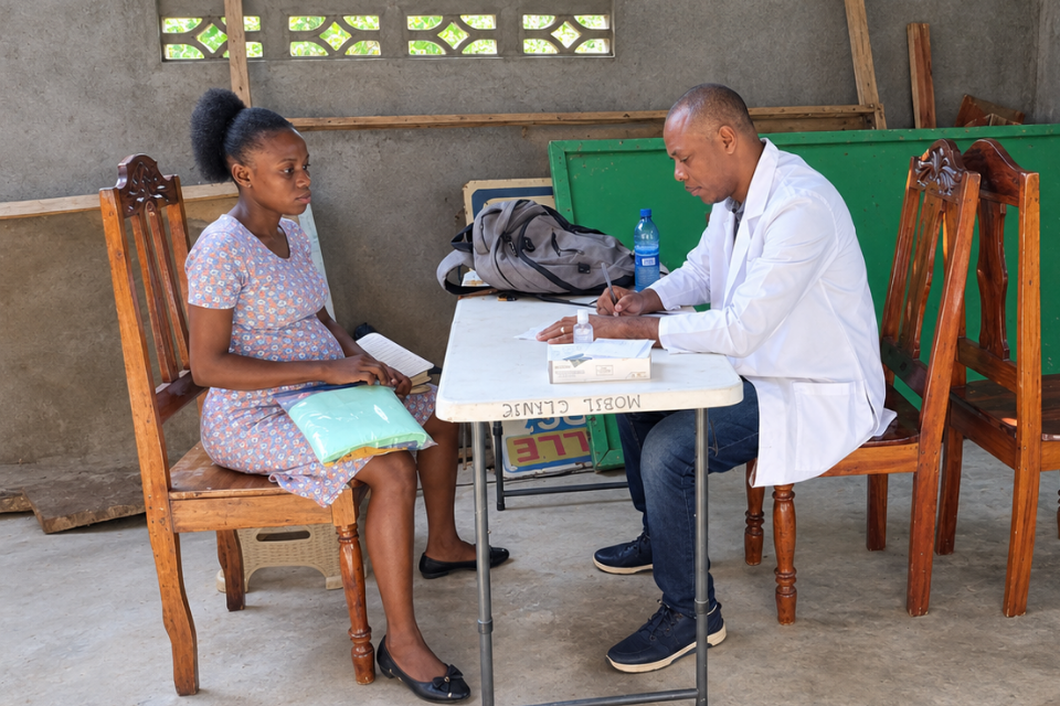 Doctor consulting with patient