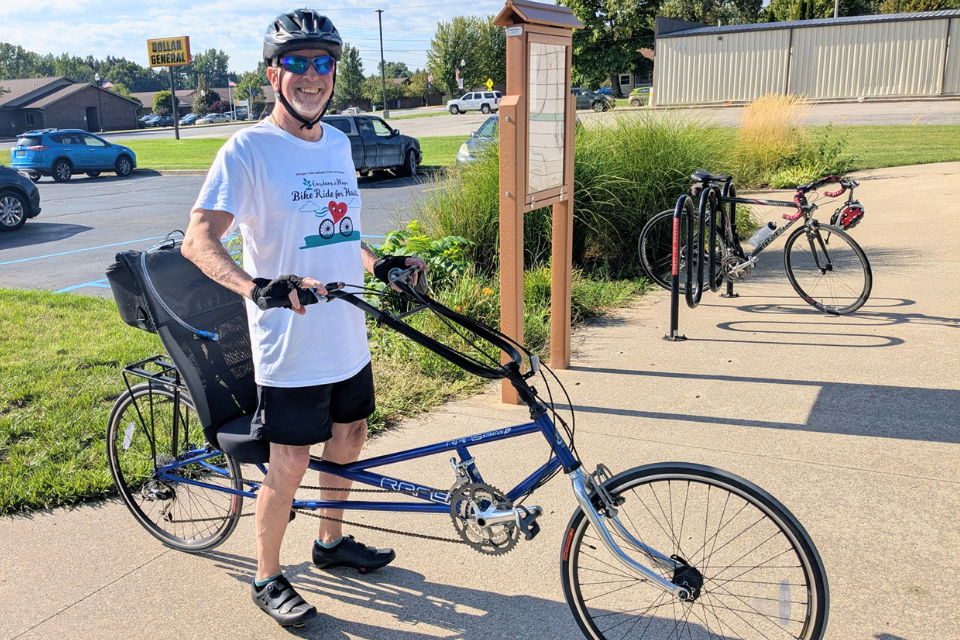 Man on bicycle