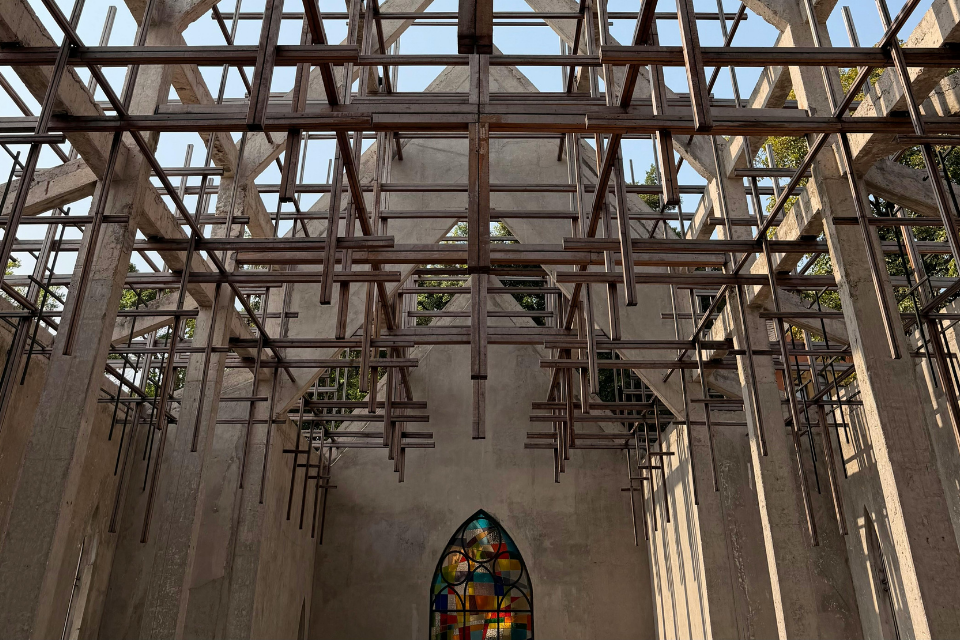 Unfinished church structure