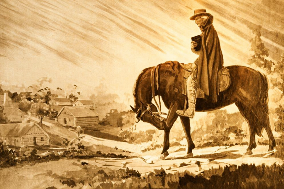 Circuit rider on a horse