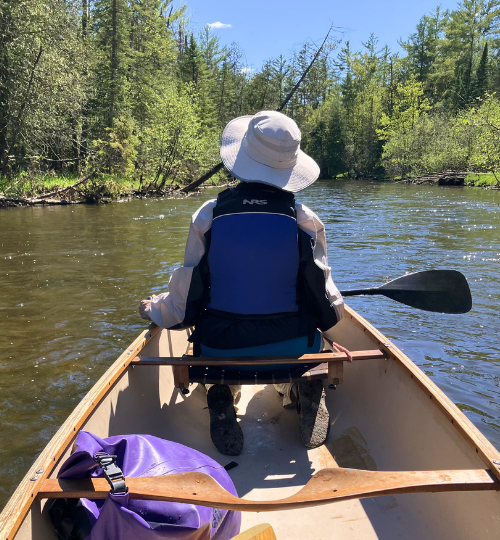 Canoeing in the summer