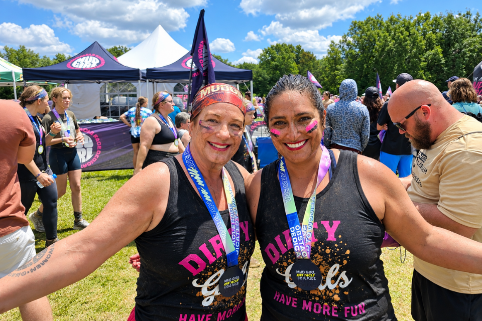 Women racing in competition